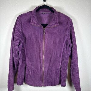 Woolrich Jacket Womens Sz M Wide Wale Corduroy Unlined Eggplant Kinsdale